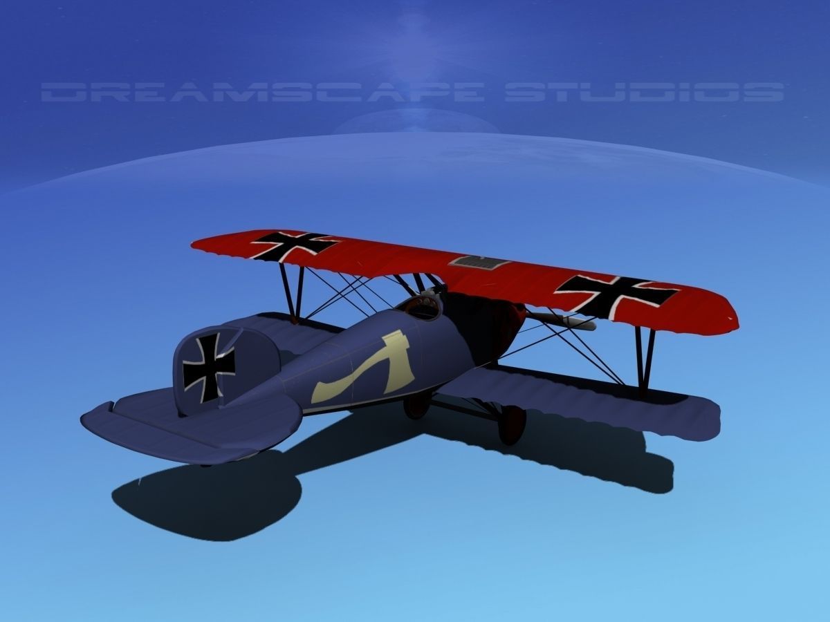 Albatross DIII Fighter 3D model_5