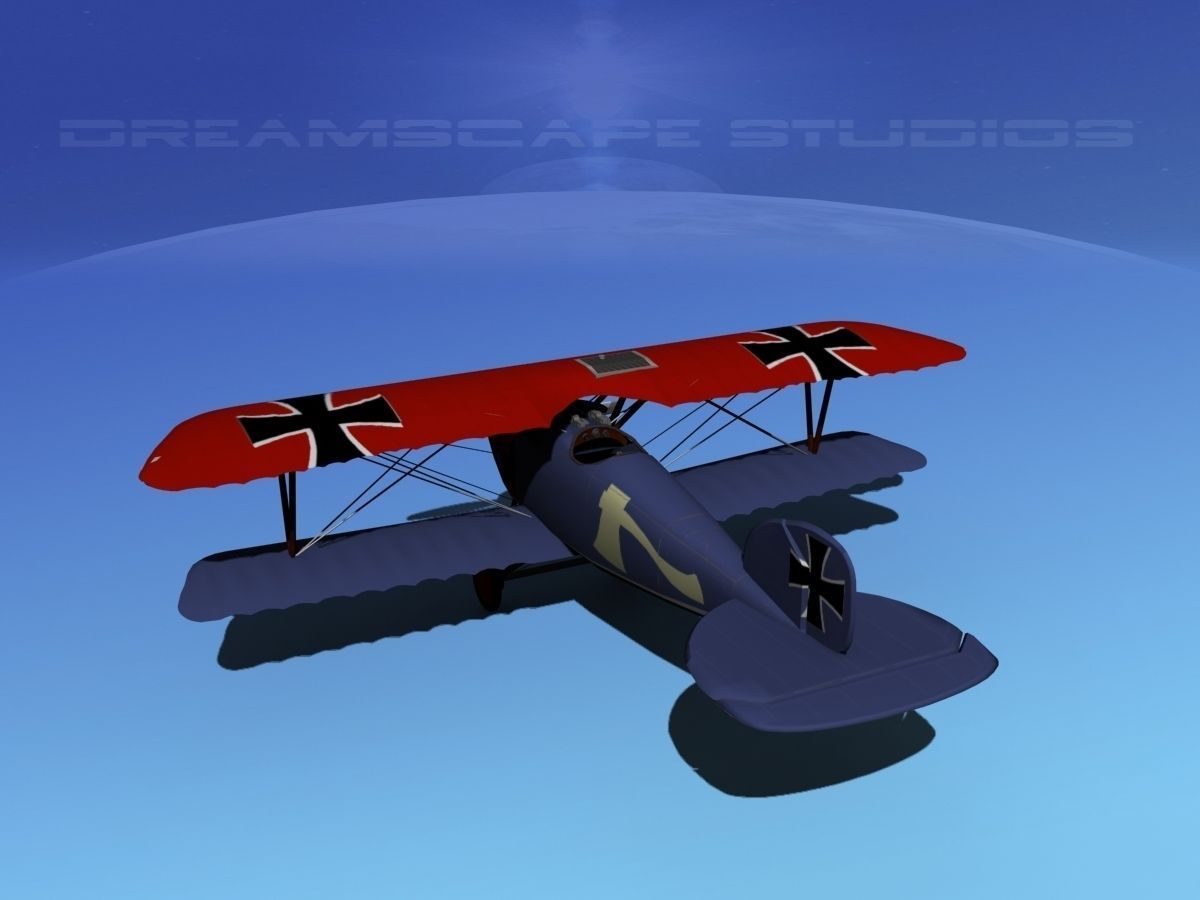 Albatross DIII Fighter 3D model_7