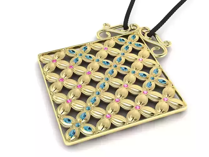Pendant Flower Cross Panel 