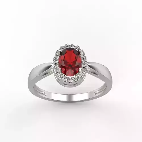 solitaire wedding engagement women ring with gems 3dm stl 