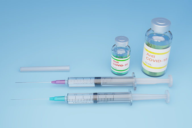 Syringes and vials 3D model