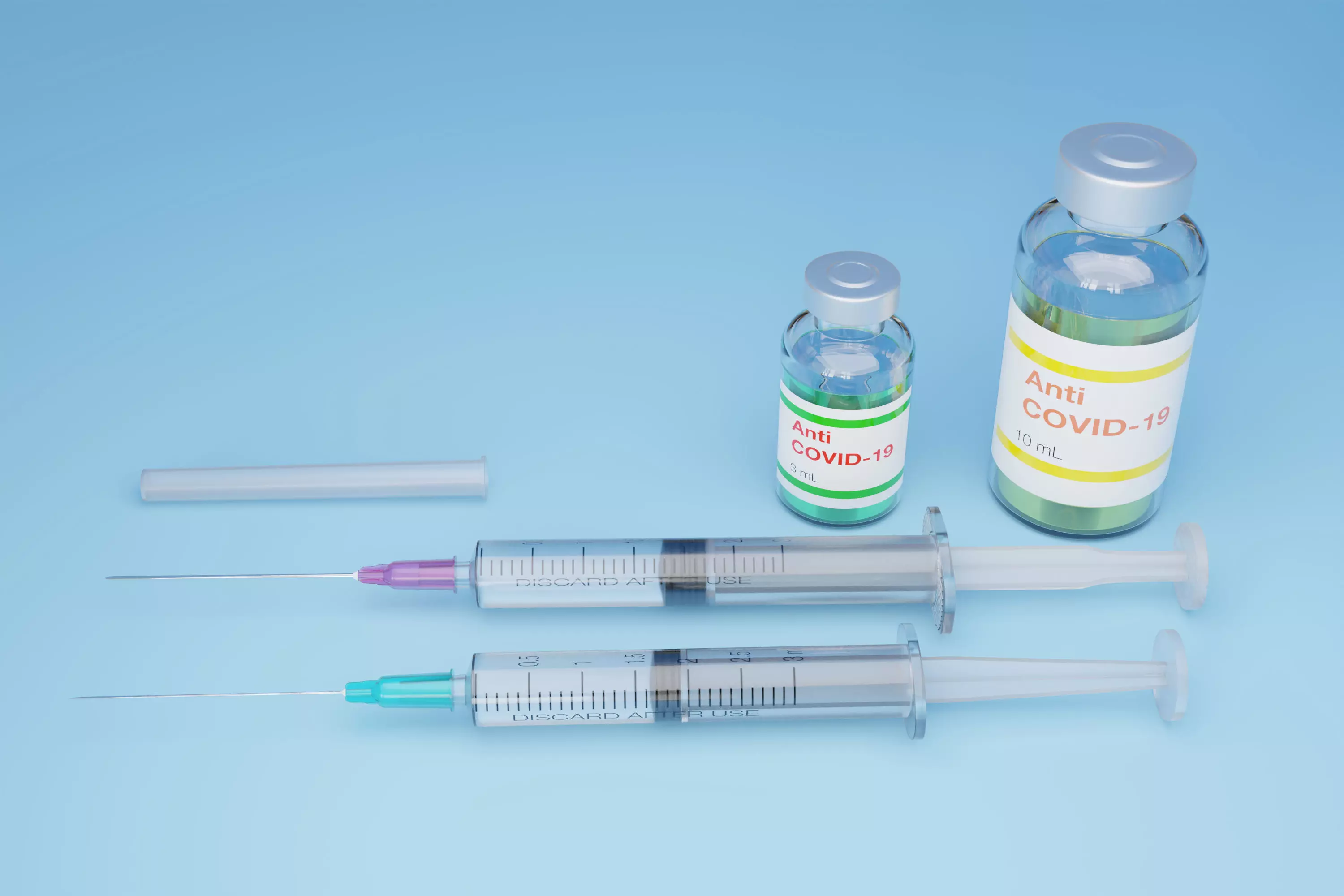 Syringes and vials 3D model
