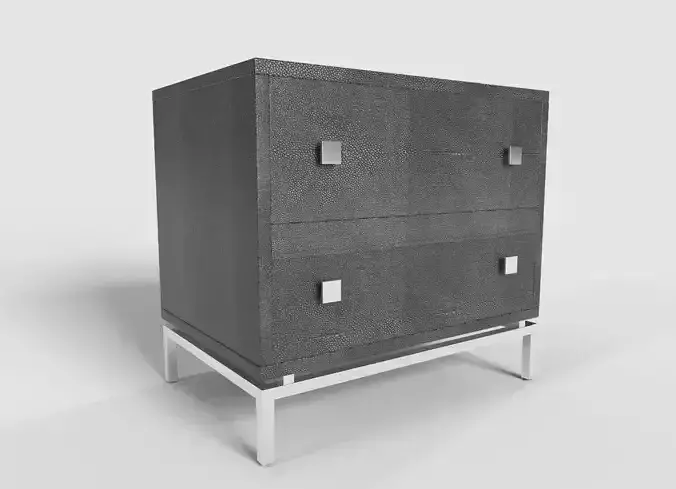 Shagreen Embossed Nightstand