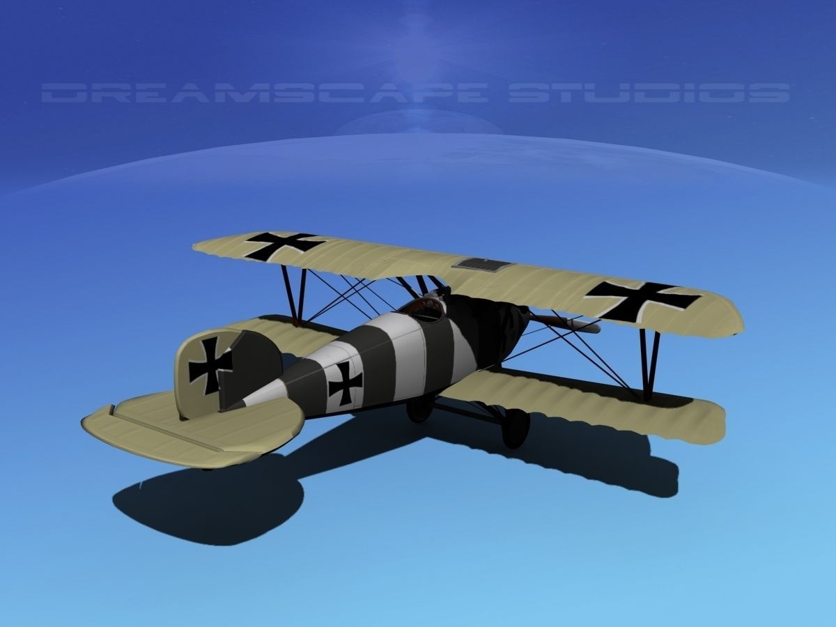 Albatross DIII Fighter 3D model_5