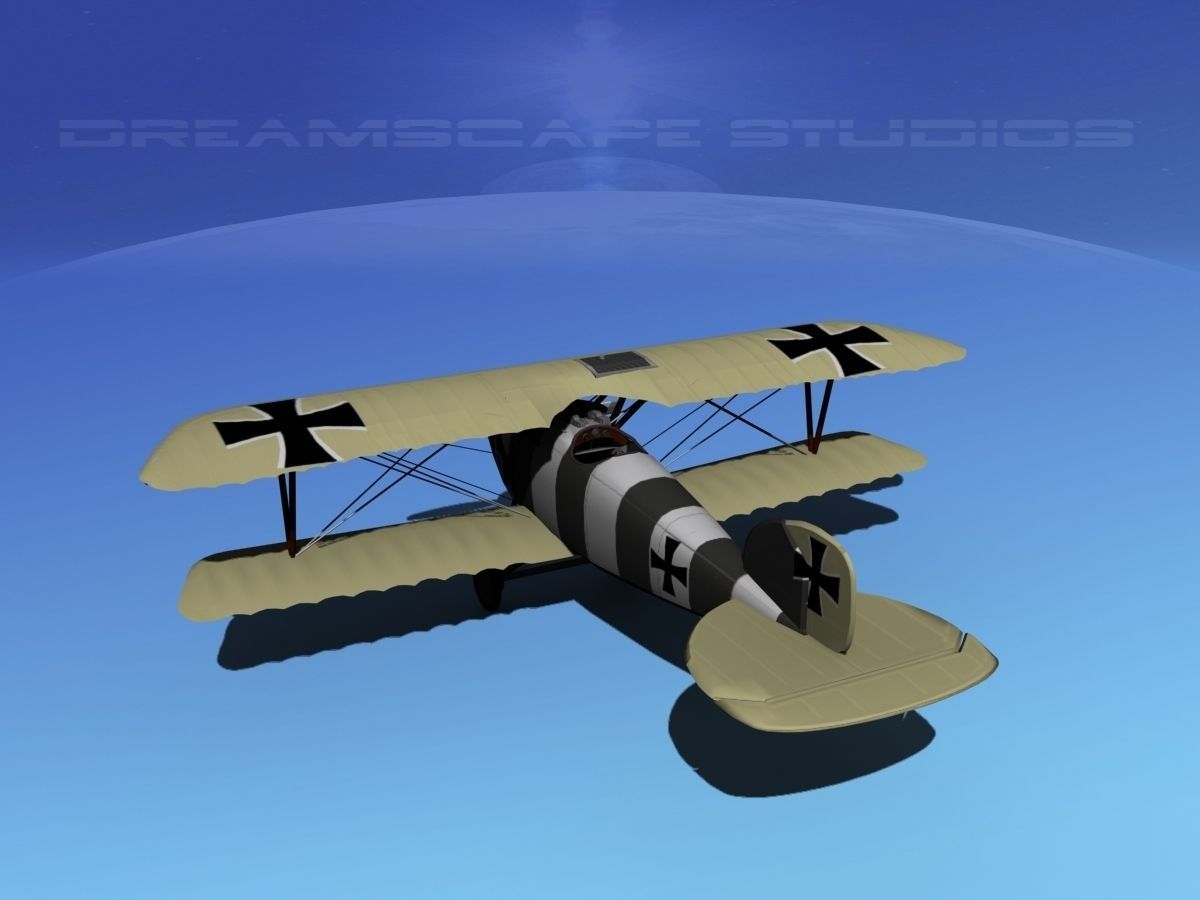 Albatross DIII Fighter 3D model_7