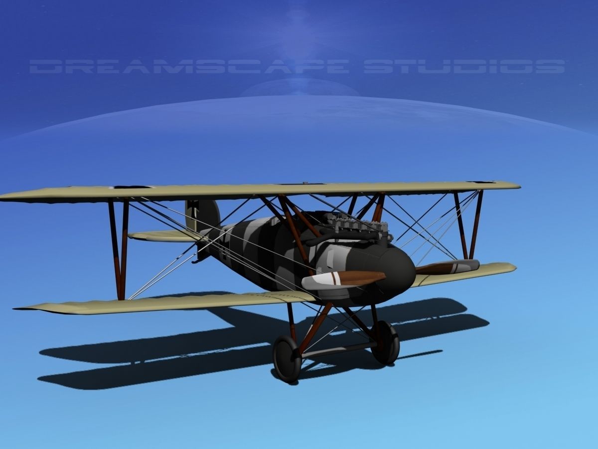 Albatross DIII Fighter 3D model_2