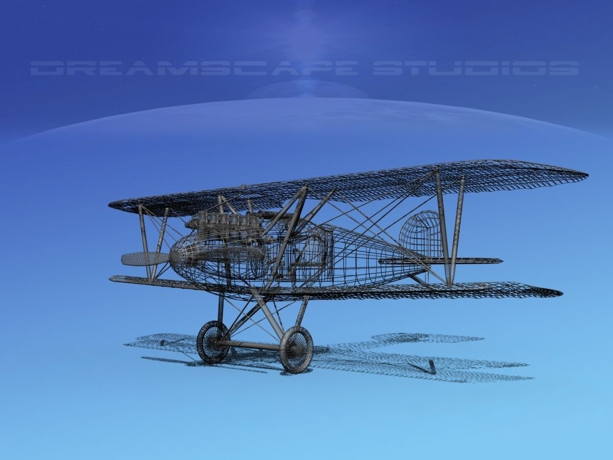 Albatross DIII Fighter 3D model_11