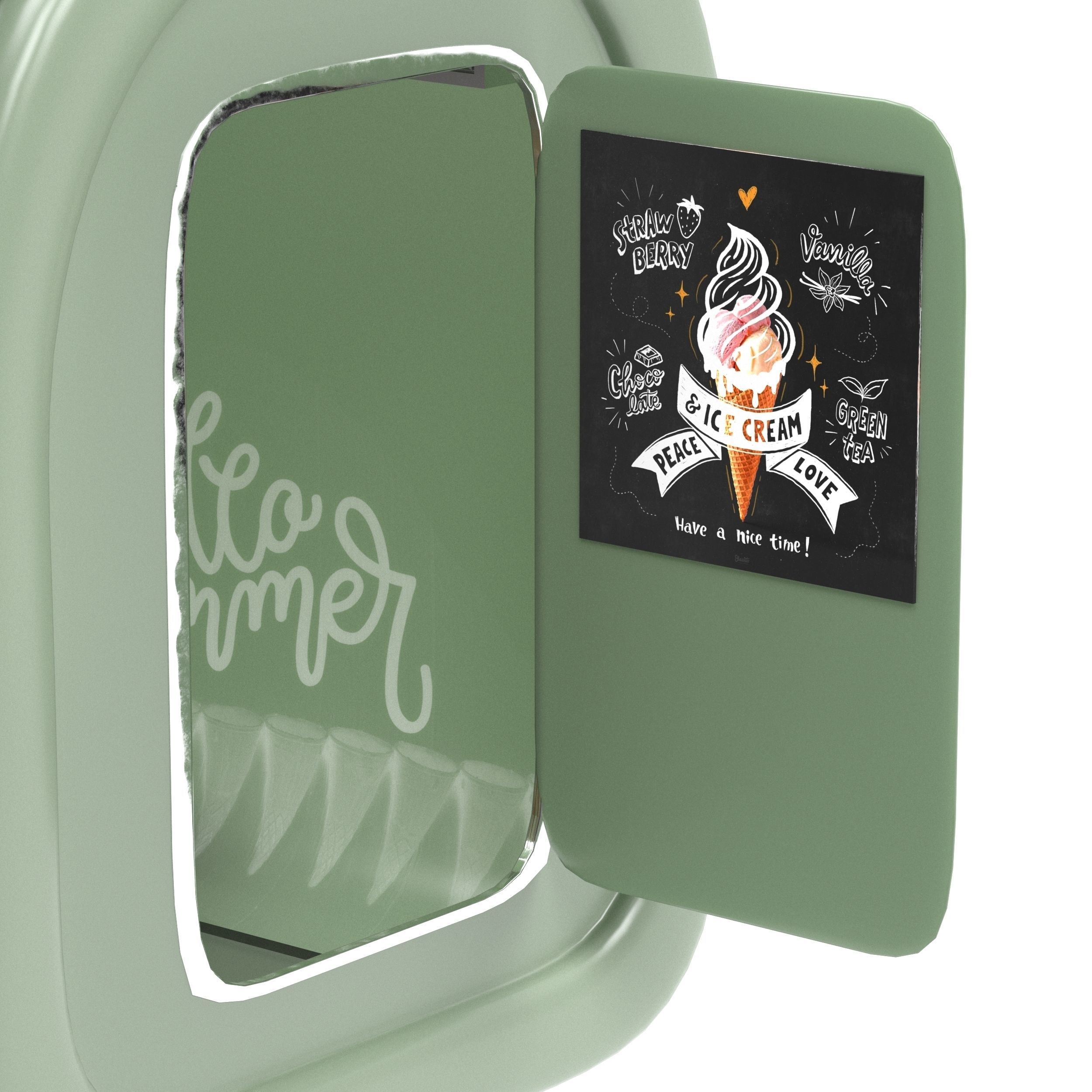 Ice cream truck 3D model_8