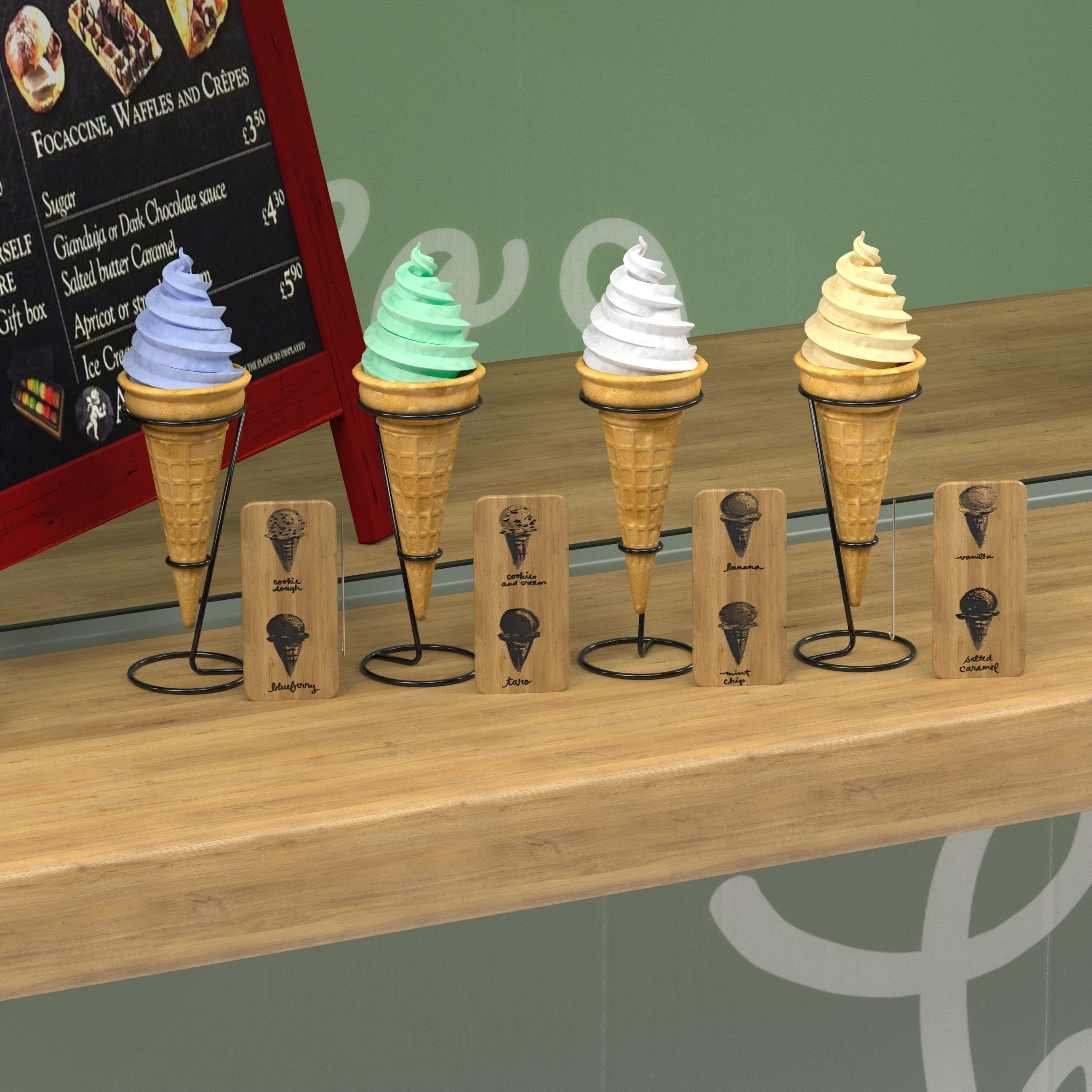Ice cream truck 3D model_6