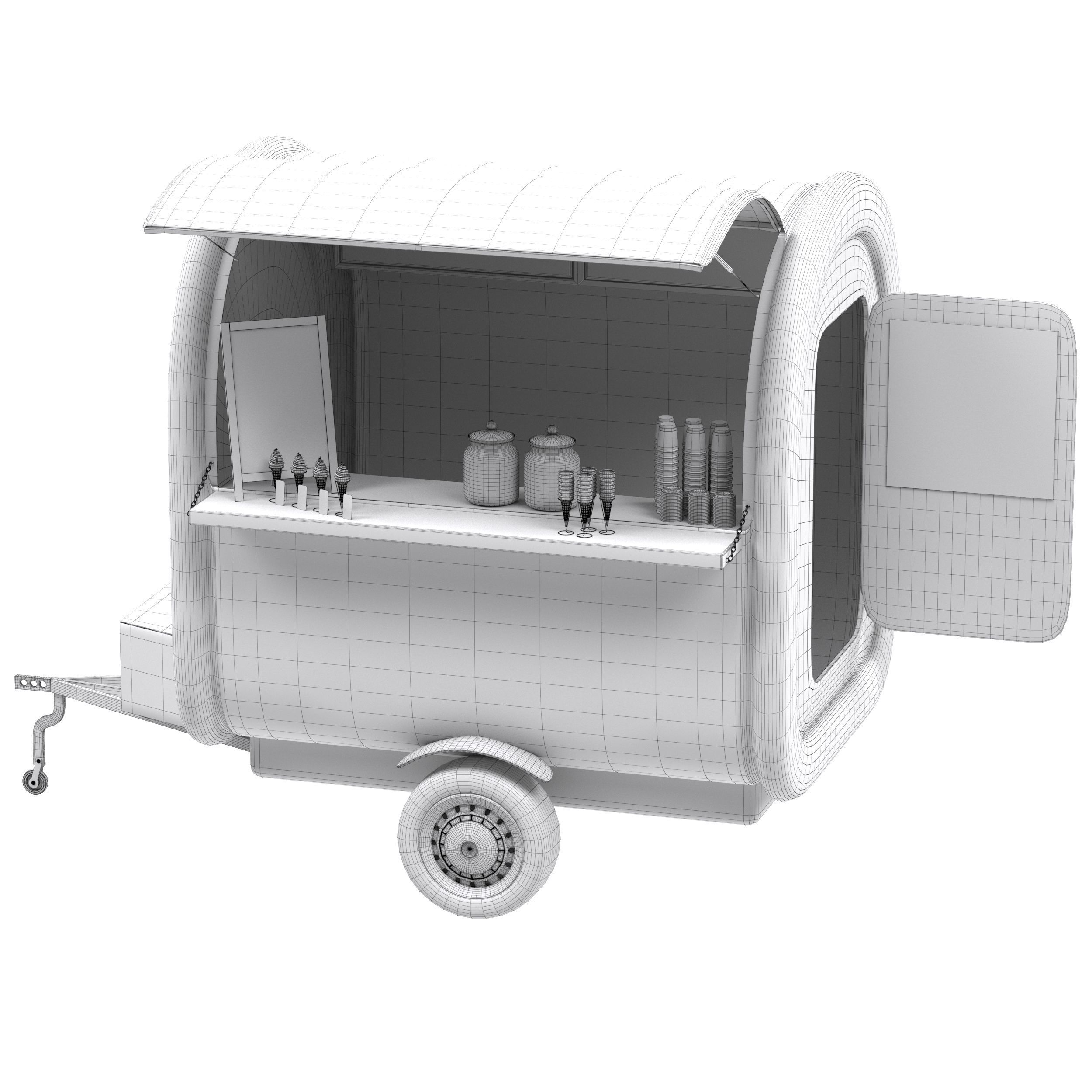 Ice cream truck 3D model_14