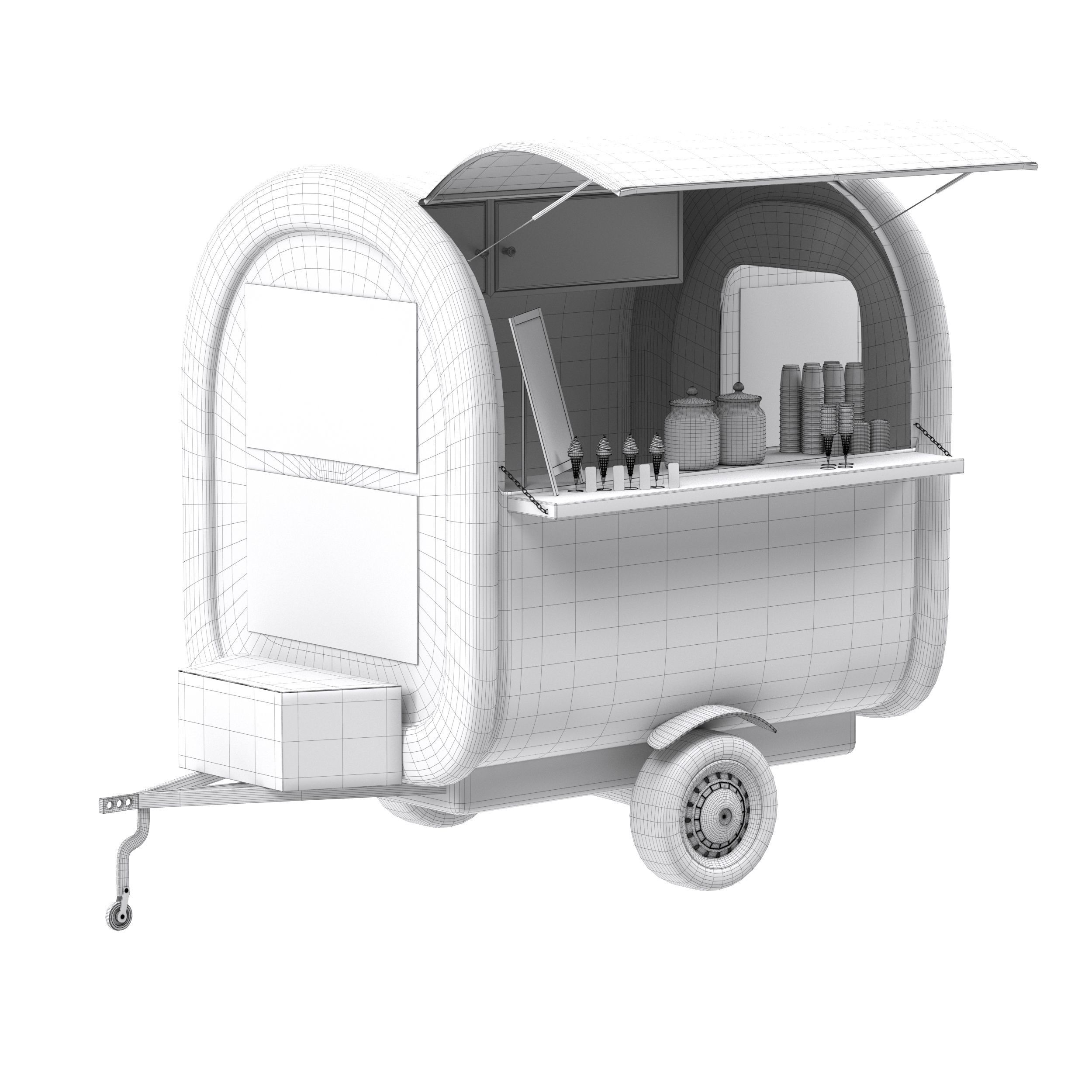 Ice cream truck 3D model_15