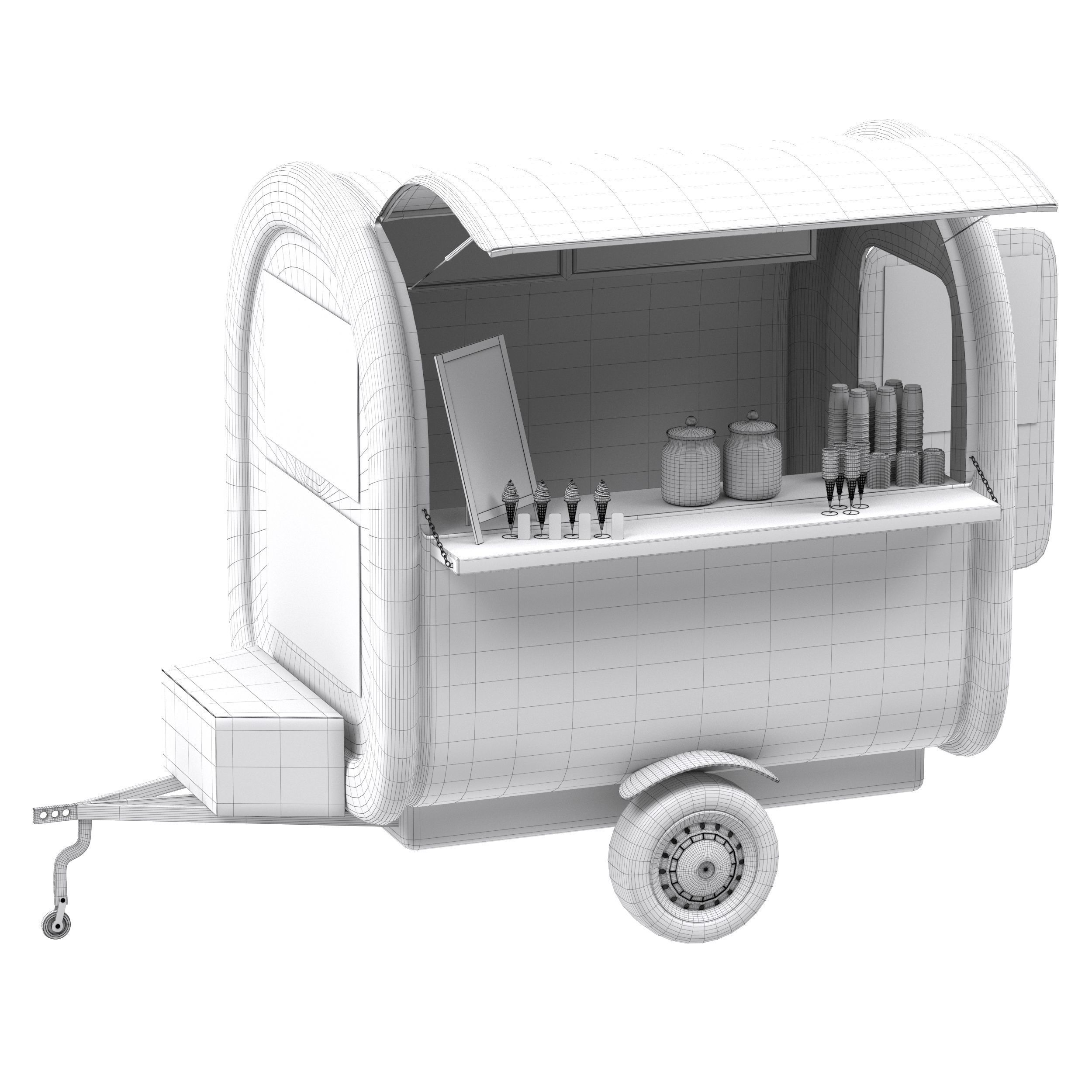 Ice cream truck 3D model_13