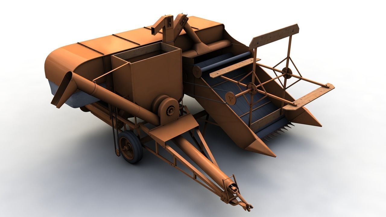 ALLIS CHALMERS 60 ALL CROP HARVESTER 1948 3D model_6