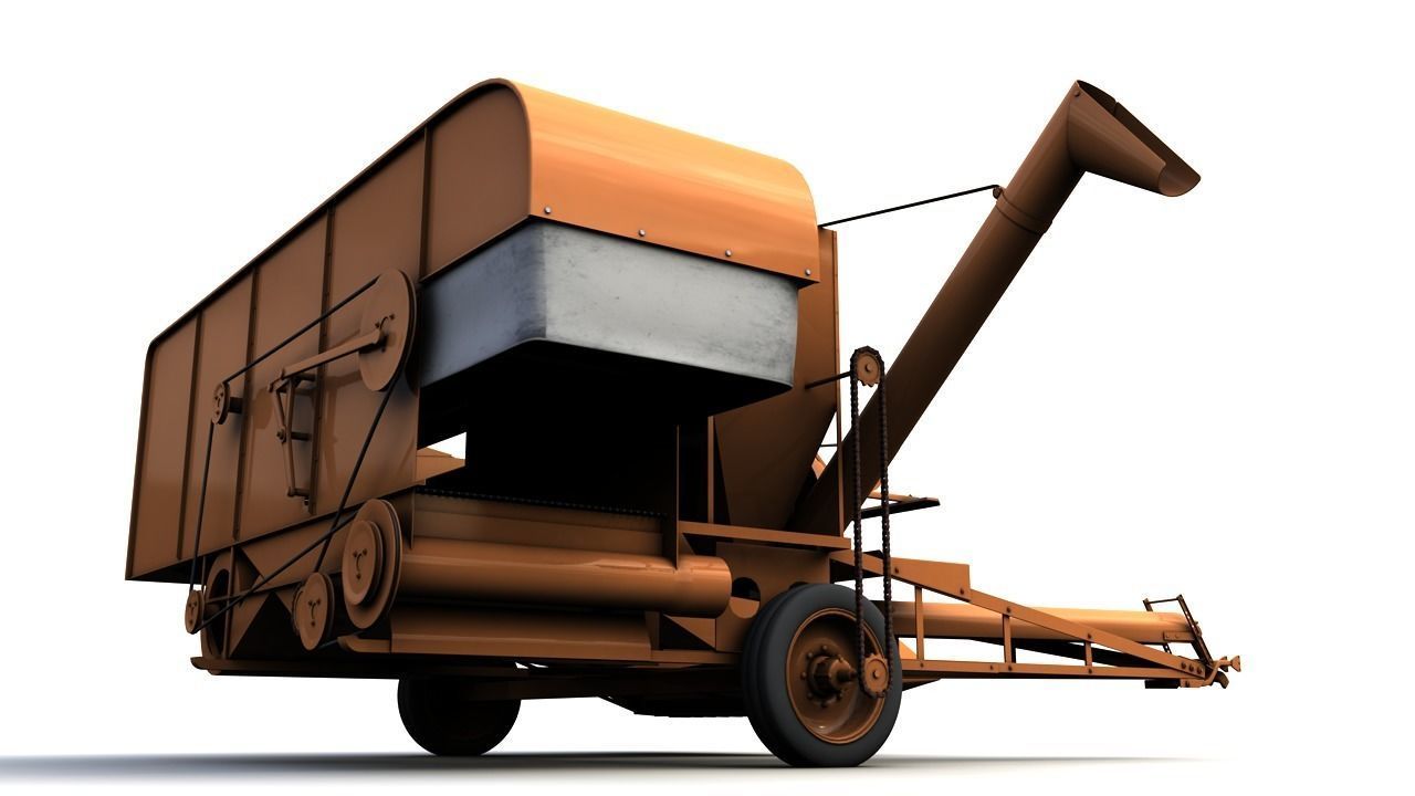 ALLIS CHALMERS 60 ALL CROP HARVESTER 1948 3D model_2