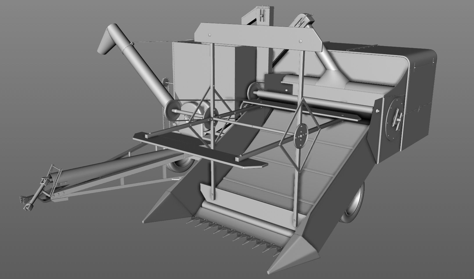 ALLIS CHALMERS 60 ALL CROP HARVESTER 1948 3D model_9