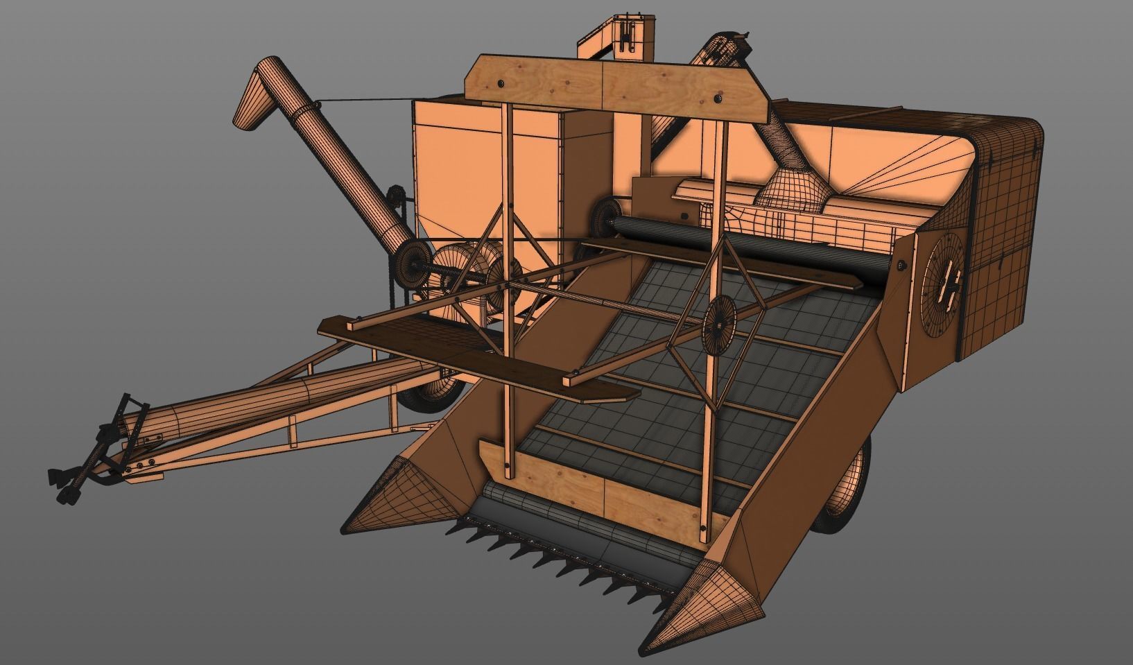 ALLIS CHALMERS 60 ALL CROP HARVESTER 1948 3D model_12