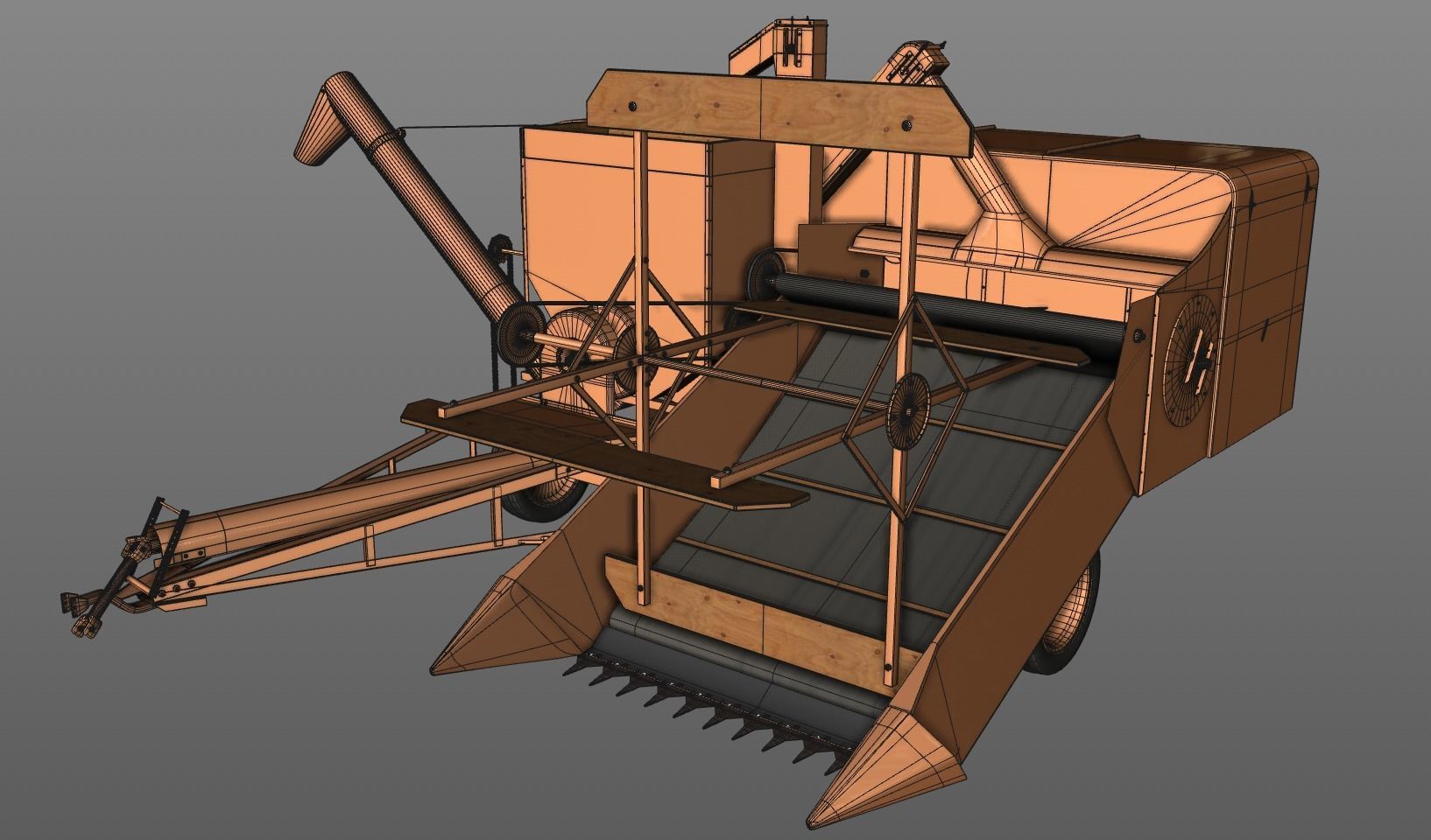 ALLIS CHALMERS 60 ALL CROP HARVESTER 1948 3D model_11