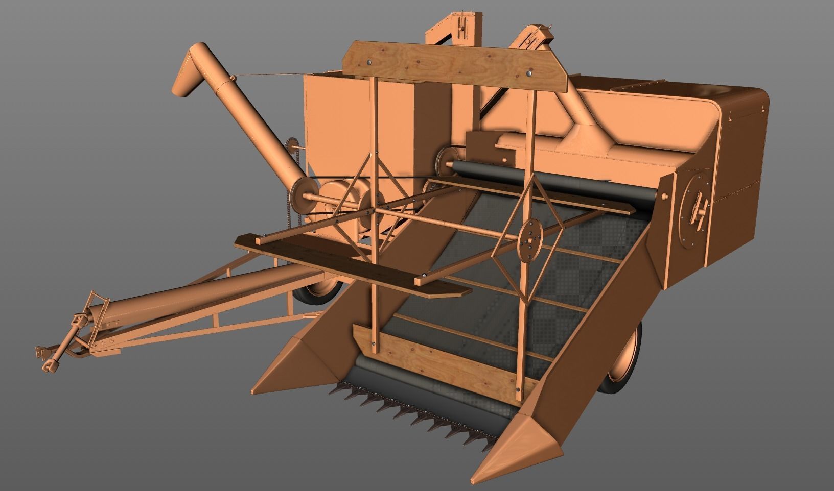 ALLIS CHALMERS 60 ALL CROP HARVESTER 1948 3D model_10