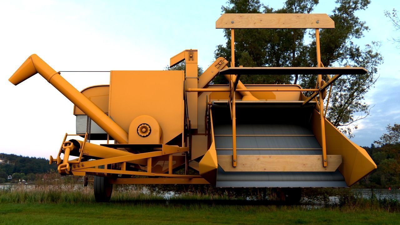 ALLIS CHALMERS 60 ALL CROP HARVESTER 1948 3D model_4