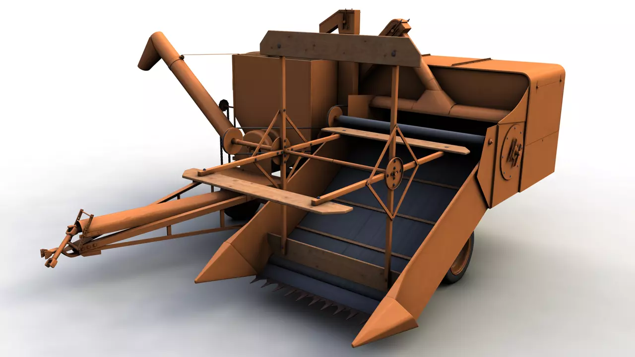ALLIS CHALMERS 60 ALL CROP HARVESTER 1948 3D model_0