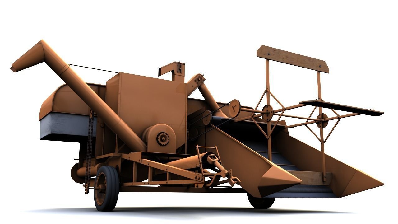ALLIS CHALMERS 60 ALL CROP HARVESTER 1948 3D model_5