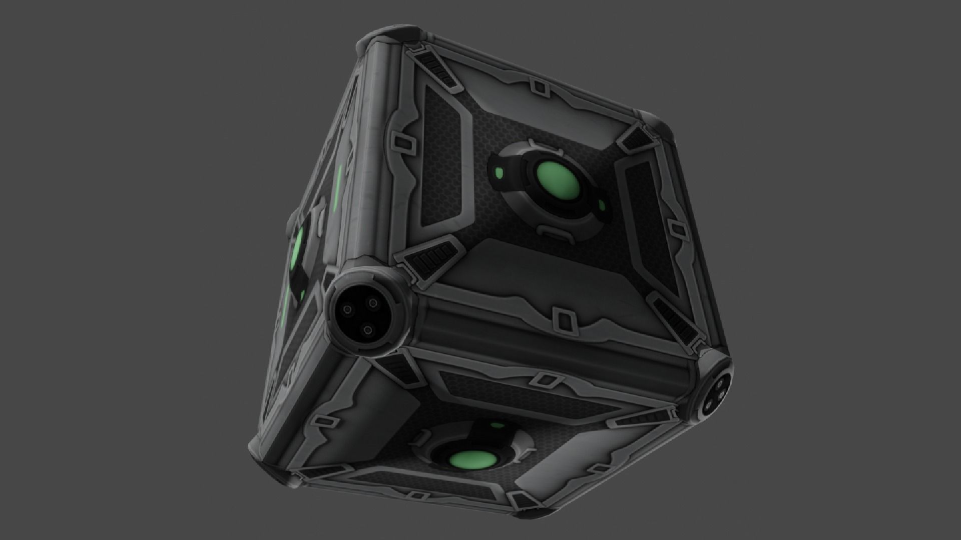 Cube shape ball rocket league 3D model_1
