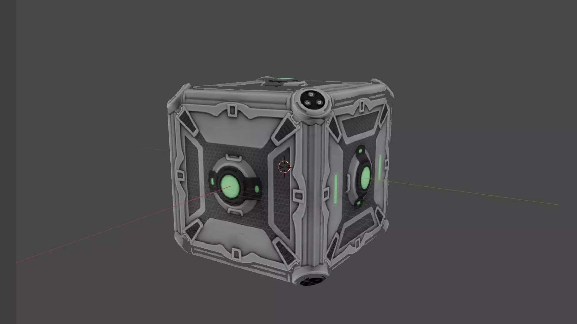 Cube shape ball rocket league 3D model_0