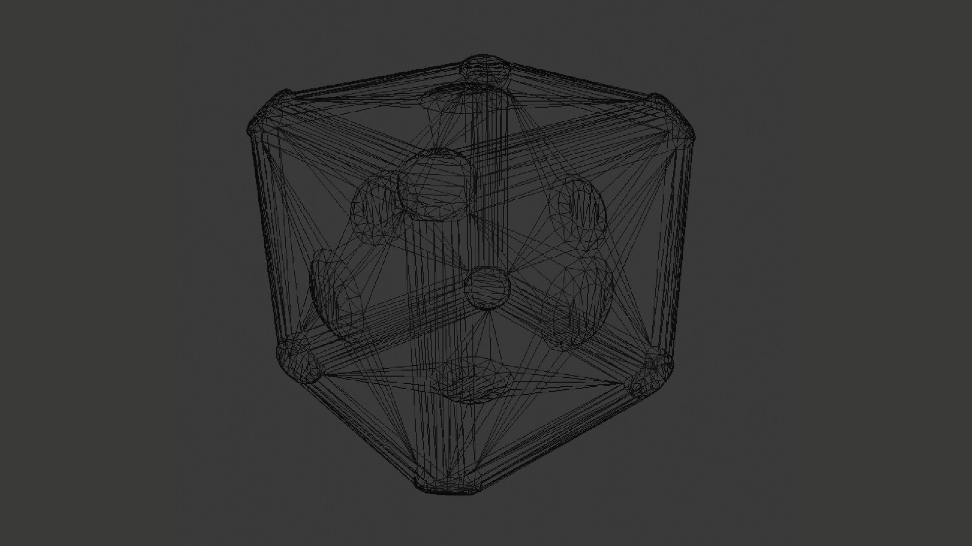 Cube shape ball rocket league 3D model_2