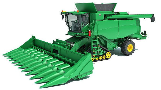 Tracked Combine Harvester 3D model