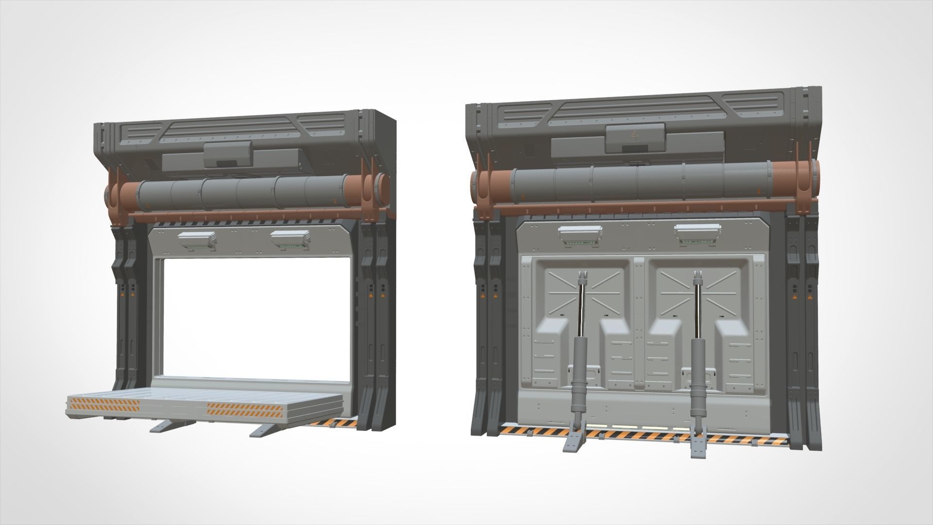 sci-fi Architecture kitbash 20 3D model_11