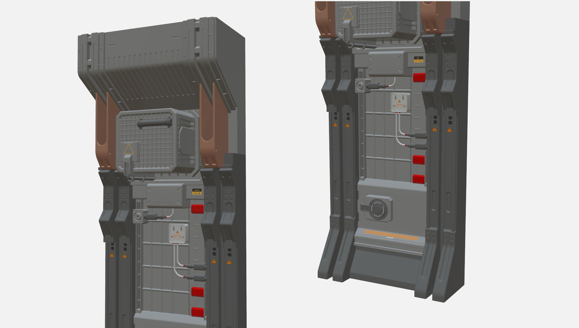 sci-fi Architecture kitbash 20 3D model_7