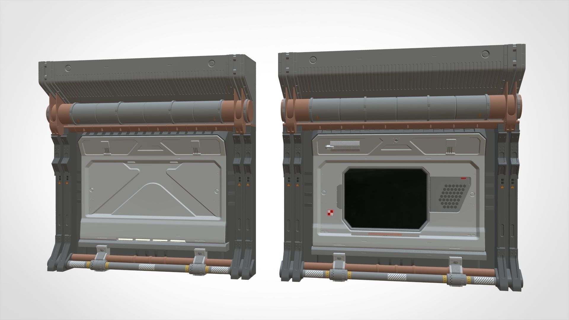 sci-fi Architecture kitbash 20 3D model_15