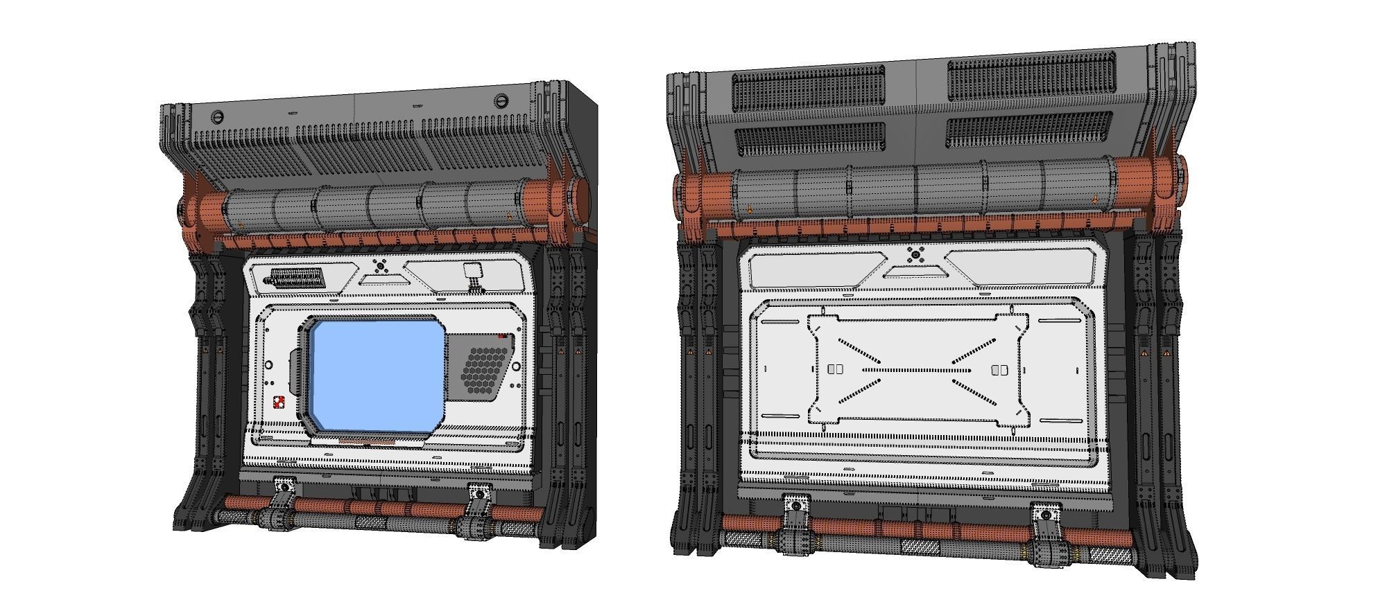 sci-fi Architecture kitbash 20 3D model_25