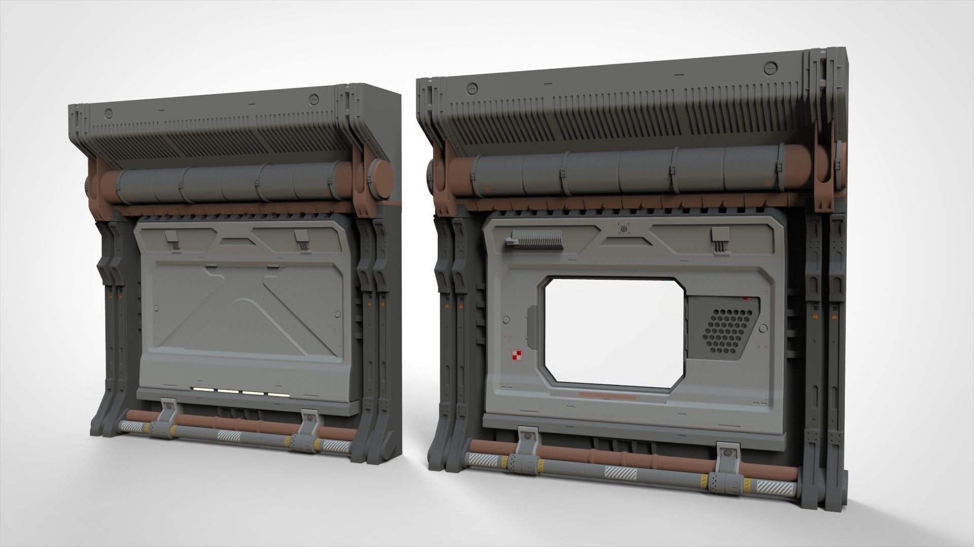 sci-fi Architecture kitbash 20 3D model_14