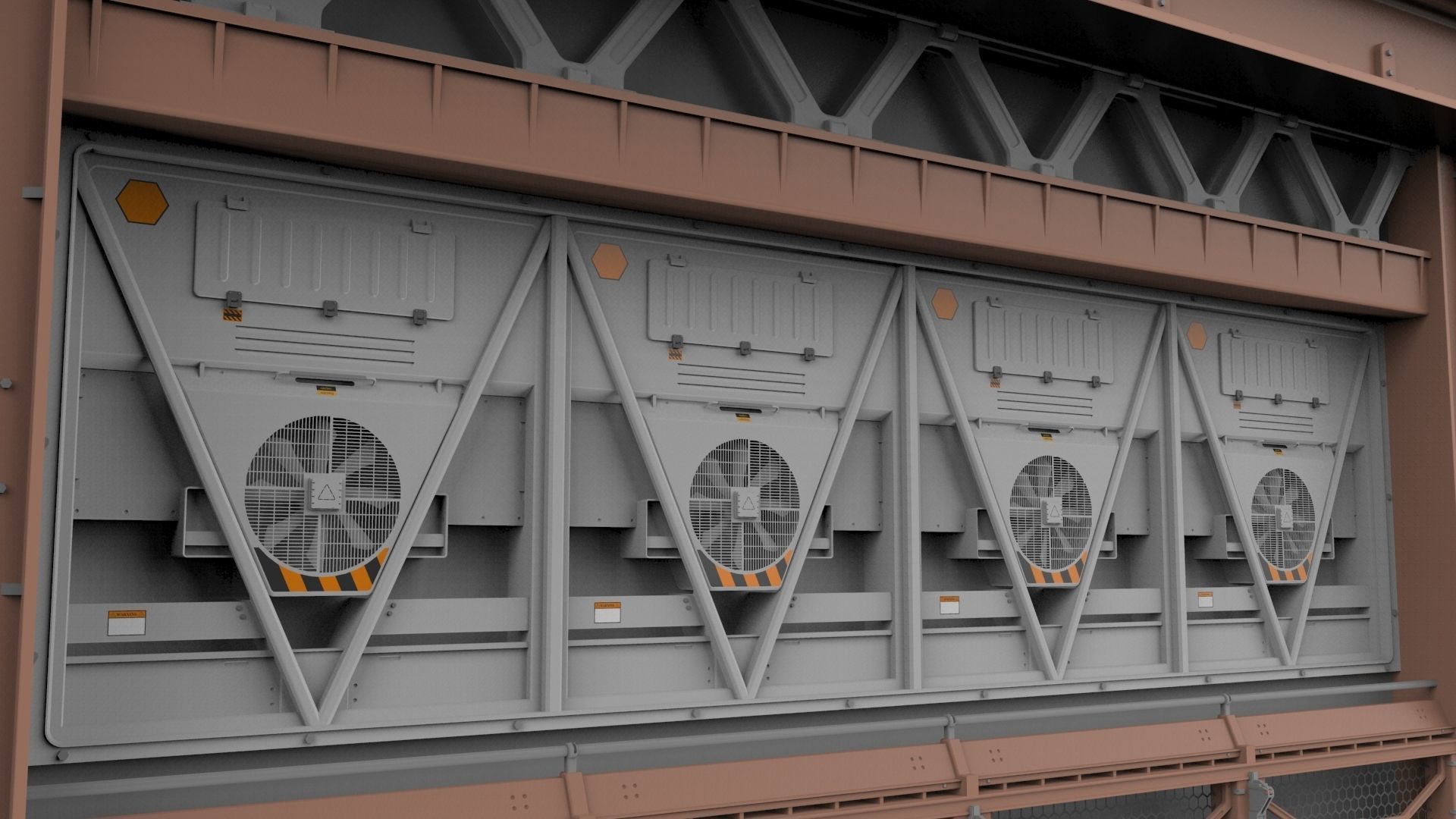 sci-fi Architecture kitbash 20 3D model_4