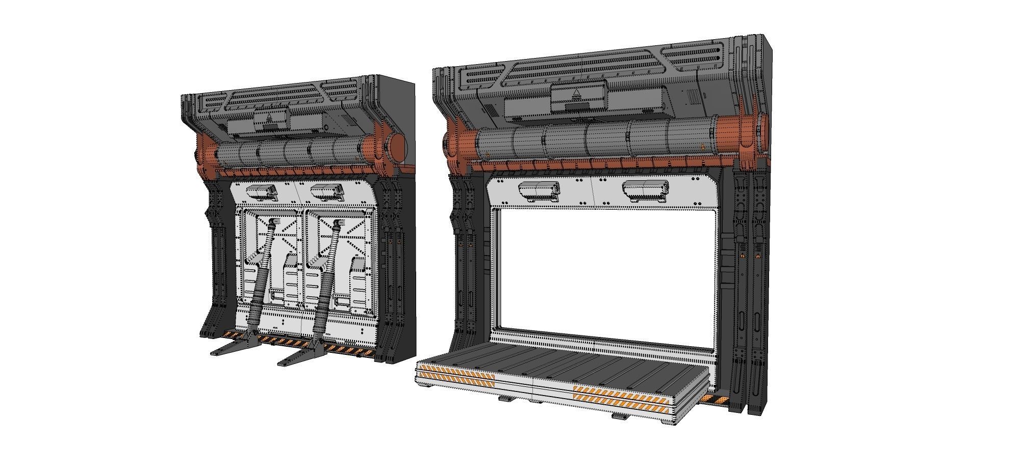 sci-fi Architecture kitbash 20 3D model_24