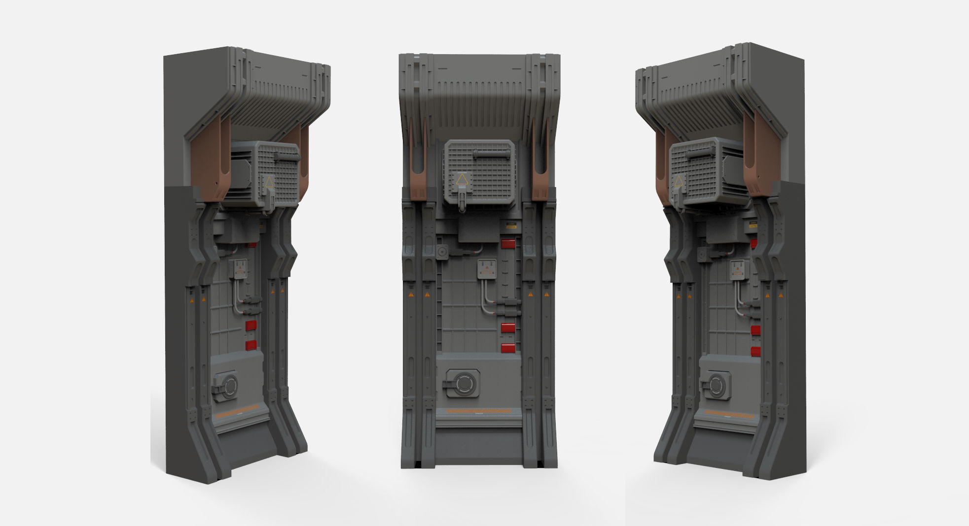 sci-fi Architecture kitbash 20 3D model_6