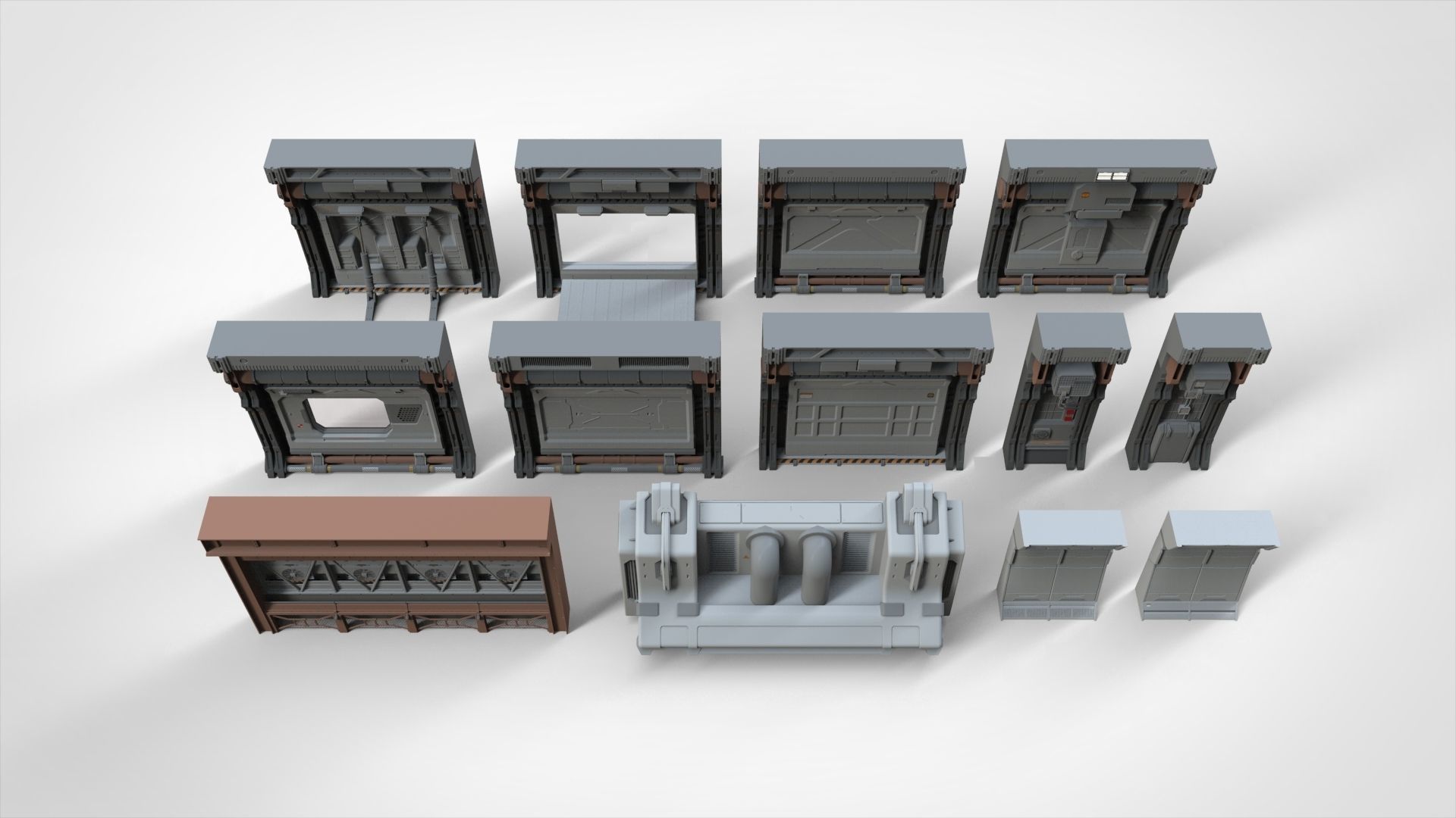 sci-fi Architecture kitbash 20 3D model_2