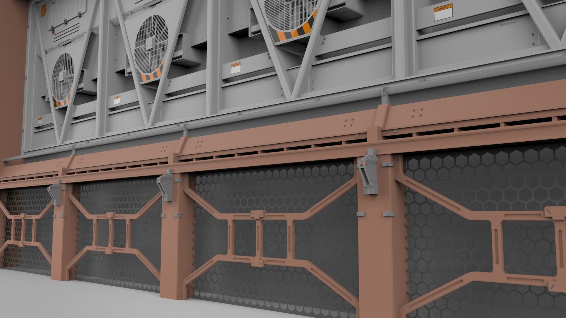 sci-fi Architecture kitbash 20 3D model_5