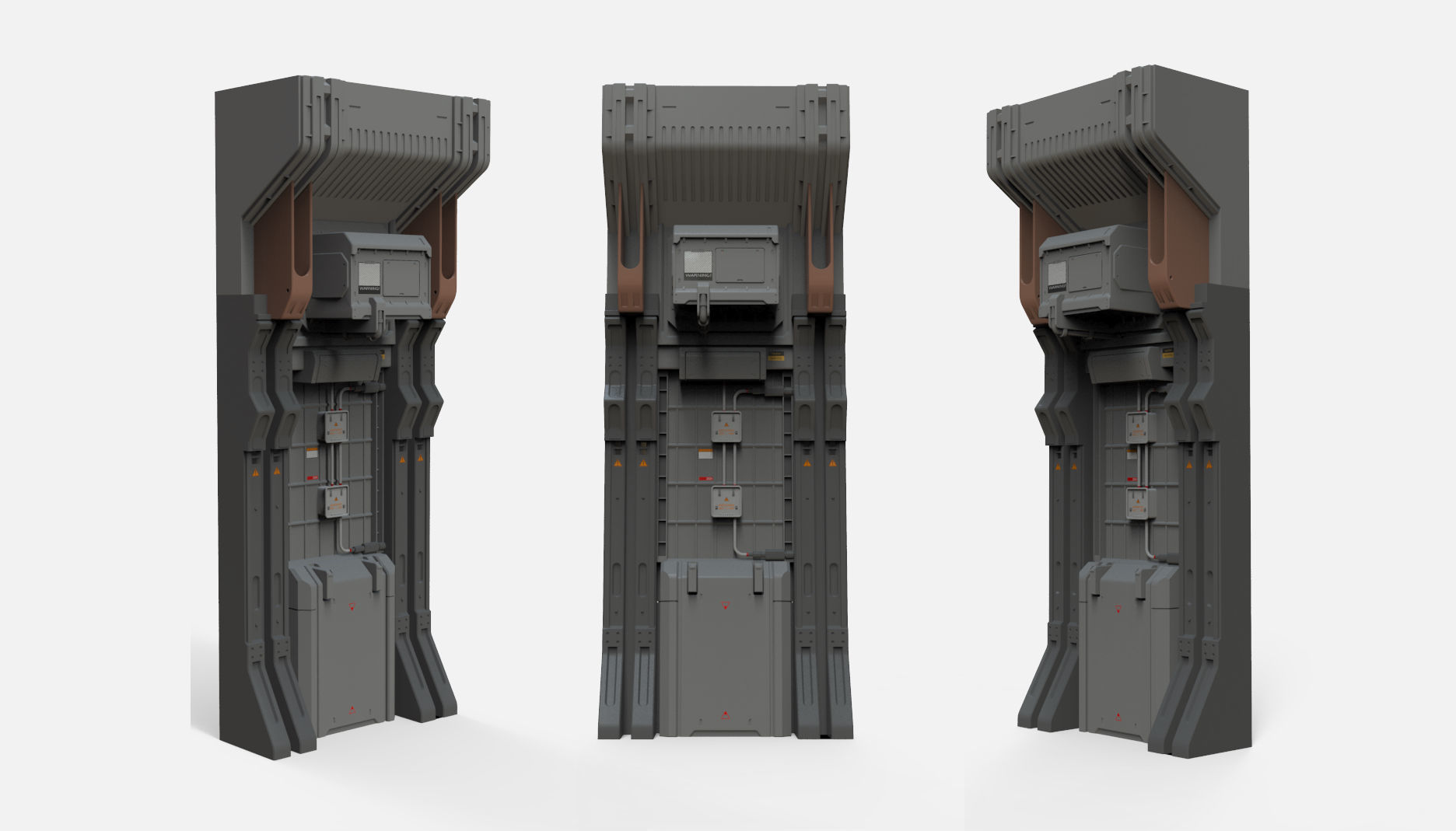 sci-fi Architecture kitbash 20 3D model_8