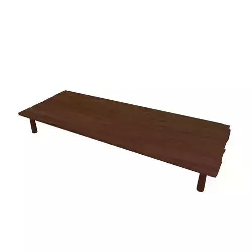Wood table 3D model