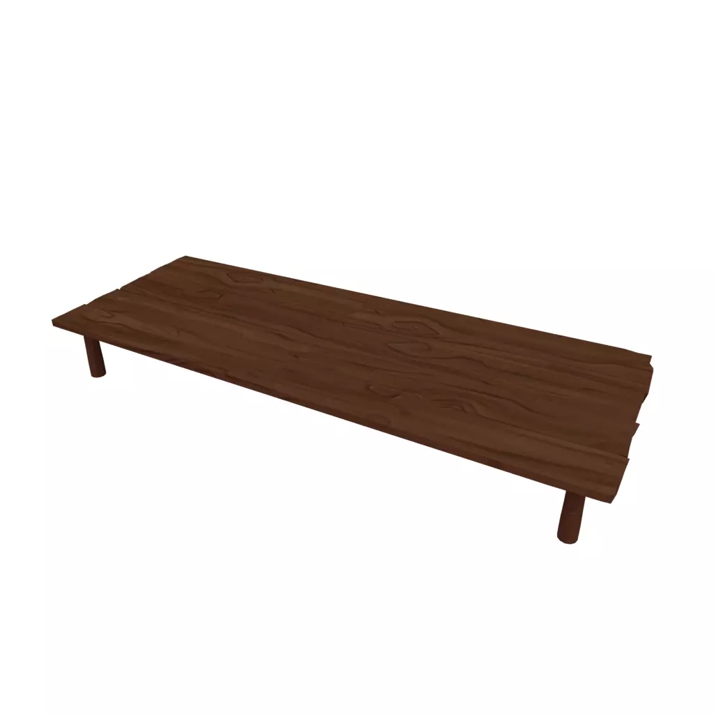 Wood table 3D model