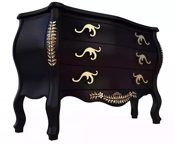 Classic Comode Furniture Design Afaq Low-poly 3D model