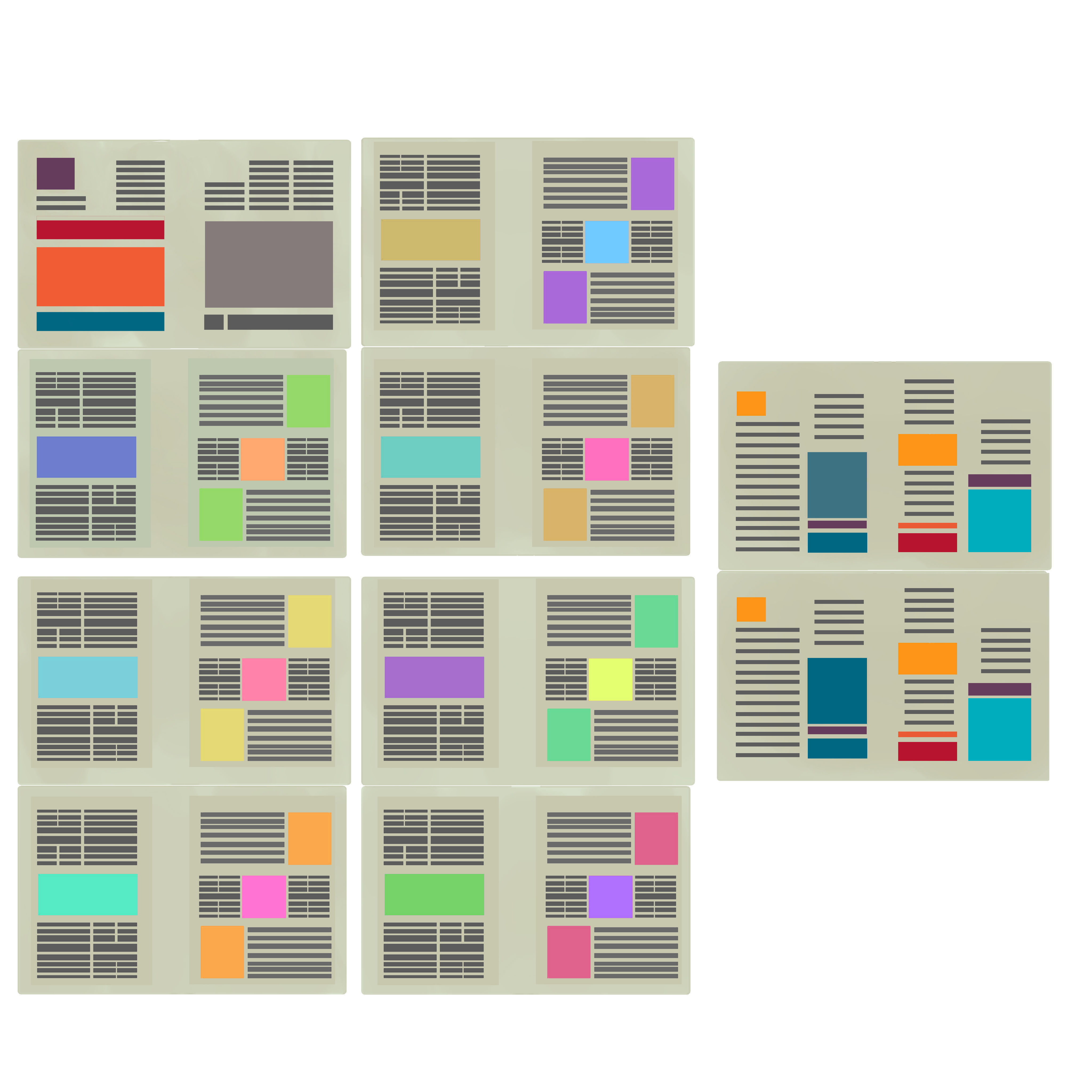 Newspaper open book pages 3D model_8