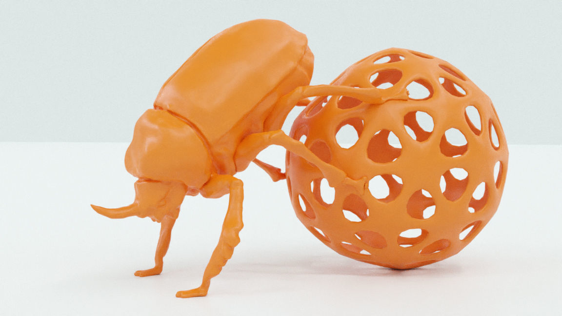 Dung beetle  3D print model_2
