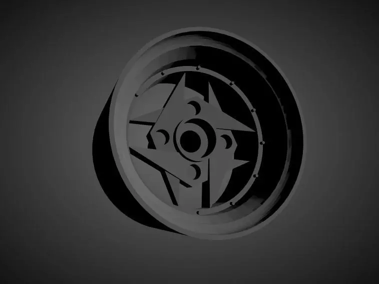 Super Star SS-07 rims with brakes and tires for Hot Wheels 3D print model_0