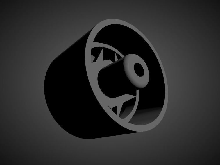 Super Star SS-07 rims with brakes and tires for Hot Wheels 3D print model_1