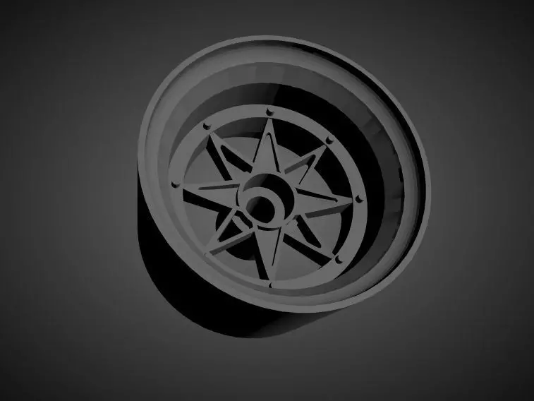 SSR Star Shark rims with tires for Hot Wheels 3D print model_0