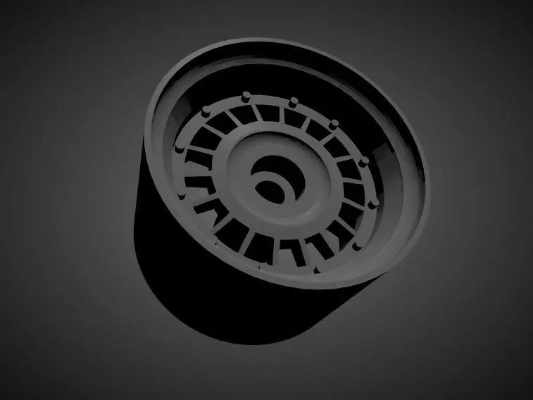 SSR Enkei Focus Racing rims with brakes and tires for Hot Wheels 3D print model_0