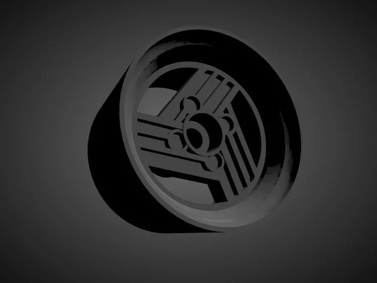 Spalding Message VII rims with brakes and tires for Hot Wheels 3D print model_0